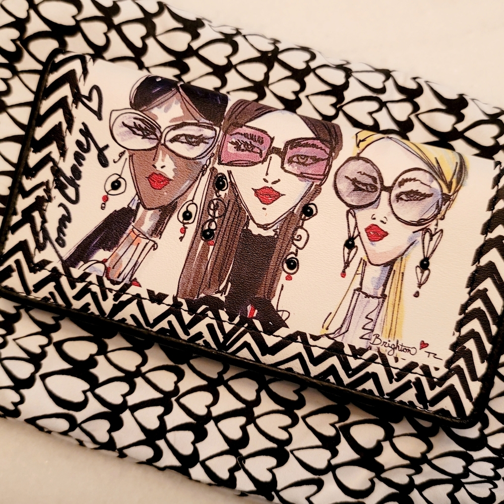 NWT Brighton Uptown Girl Tom Clancy Signed Women's Wallet Fashion Illustration - Picture 2 of 9